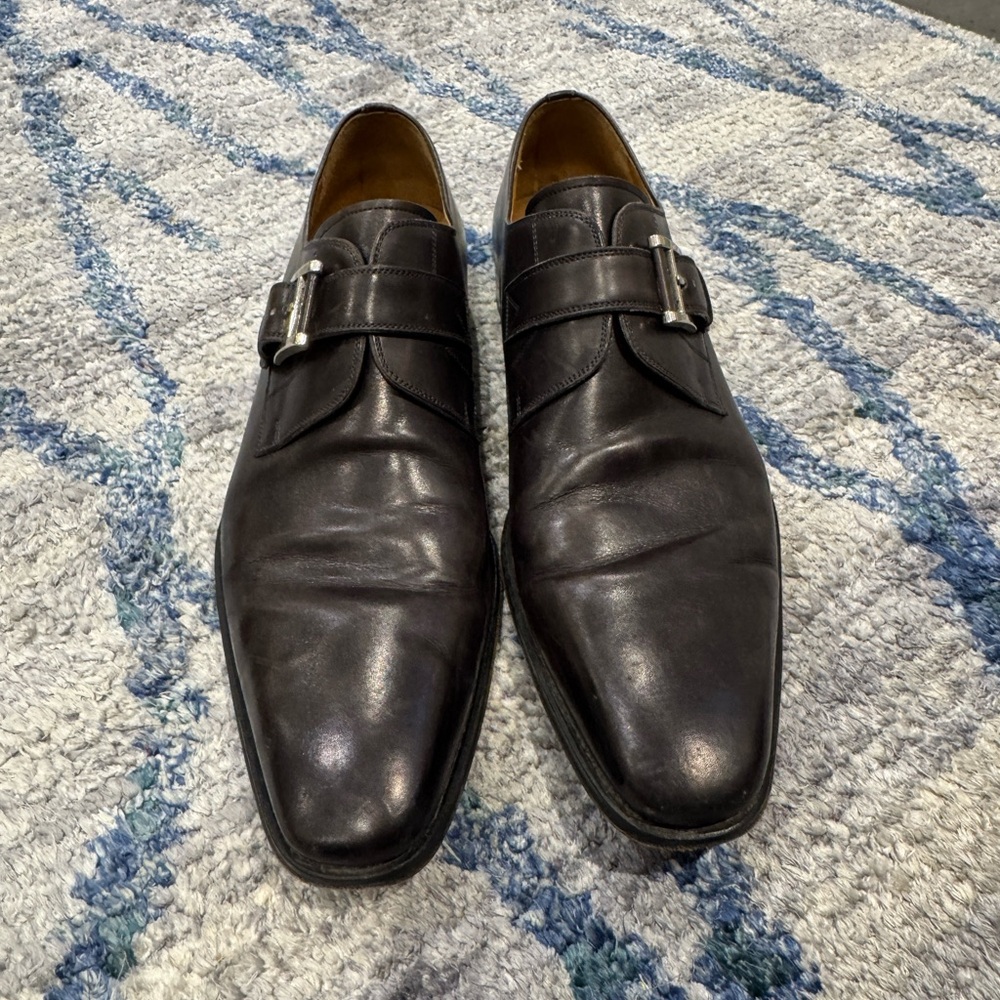 Magnanni Dress Shoes, Charcoal Gray, US M13
